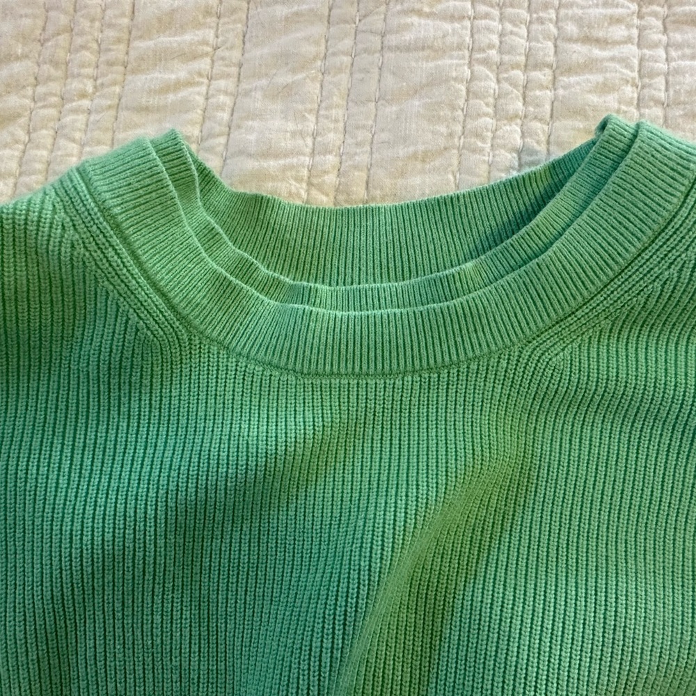 lululemon athletica Mint Green Ribbed Crewneck Sweater size 8 - Picture 2 of 7